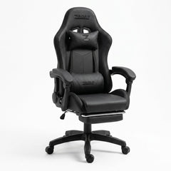 ZADAR Black Musical Gaming Chair with Bluetooth, RGB & Footrest