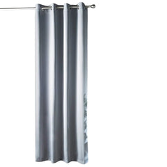 Cambridge Grey Blackout Curtain Panel - 54 x 86" Luxury Eyelet Drapery