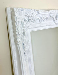 204cm X-Large Vintage Design Mirror In White