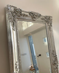 204cm X-Large Vintage Design Mirror Silver