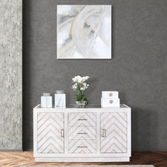 21.5cm White Marble And Silver Ginger Jar