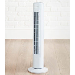 29" Oscillating Tower Fan White