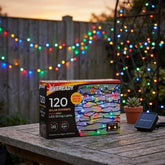 Eveready 120 Multicolour LED Solar String Lights - 12.5m Garden Decor