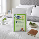 Silentnight Anti-Allergy Pillow Protector 2pk - Soft & Secure White