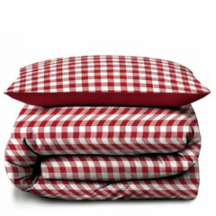 Gaveno Cavailia Red Gingham Single Duvet Cover Microfibre Bed Set