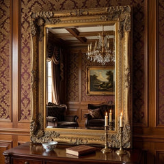 Vintage Antique Gold Wall Mirror 60x90cm Ornate Baroque Chic Frame