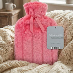 Luxury Faux Fur 2L Hot Water Bottle - Soft Plush Winter Warmers
