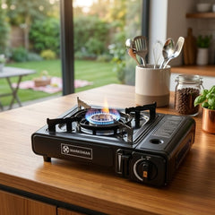 Marksman Portable Gas Stove with Carry Case - Ideal for Camping & BBQ