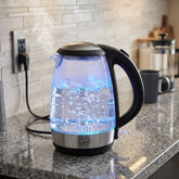 3000W Glass Kettle - 1.7L Illuminated Rapid Boil with Spout Filter