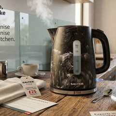 Salter Marble 1.7L Kettle - 3000W Rapid Boil Jug Kettle in Black