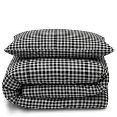 Gaveno Cavailia Black Gingham Single Duvet Cover Microfibre Bed Set