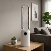 Benross White Bladeless Tower Fan - 88cm with Remote & 12-Hour Timer