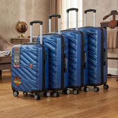 Royal Blue 4-Piece ABS Luggage Set - TSA Lock & 360° Spinner Wheels