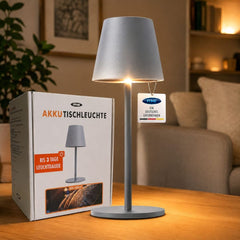 Duchi 36cm LED Touch Lamp - White Cordless, Rechargeable & Dimmable