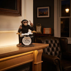 Home Luxe Cheeky Monkey Drum Kit Middle Finger Gesture Statue | 20cm