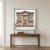 LV Store Silver Step Frame Wall Art 40x40cm Luxury Home Decor Statement