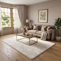 Burton Rabbit Rug Cream Soft Touch Washable Anti-Slip Rug 160x230