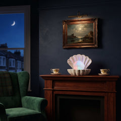 Home Luxe Seashell Dream Swirl Pearl LED Mood Lamp | Pearl White
