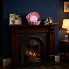 Home Luxe Seashell Dream Swirl Pearl LED Mood Lamp | Soft Pink