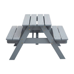 Brighton Grey Wooden Kids Picnic Bench Outdoor Garden Table Set