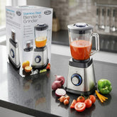 Professional 1000W Blender & Grinder - 1.5L Silver Stainless Steel