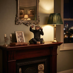 Home Luxe Cheeky Monkey Selfie Phone Middle Finger Statue | 18cm