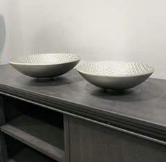 34Cm Geo Embossed Cube Décor Bowl