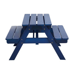 Brighton Blue Wooden Kids Picnic Bench Outdoor Garden Table Set