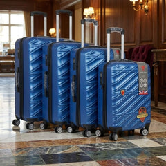 Royal Blue 4-Piece ABS Luggage Set - TSA Lock & 360° Spinner Wheels