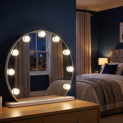 Arched LED Mirror Tabletop Vanity Mirror with 3 Dimmable Light Modes
