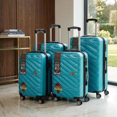 Aqua 4-Piece ABS Luggage Set - TSA Lock & 360° Spinner Wheels