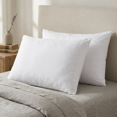 CloudNest Luxury Duck Feather Pillows - Pack of 2 Soft Support Pillows