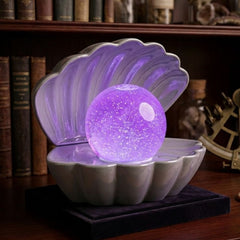Gibson Gifts Seashell RGB Glitter Lamp - Portable LED Mood Light