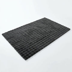 Home Luxe Charcoal Bubble Faux Fur Rug Warm Fluffy Area Mat 160x230cm