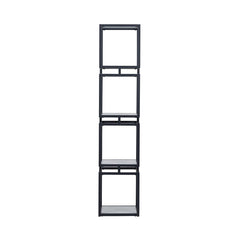 4-Tier Square Black & Grey Display Unit