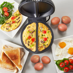 WeightWatchers Dual Omelette Maker - Non-Stick 750W Egg Cooker, Black