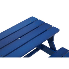 Brighton Blue Wooden Kids Picnic Bench Outdoor Garden Table Set