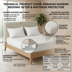 Gaveno Cavailia Double Anti-Allergy Fitted Mattress Protector White