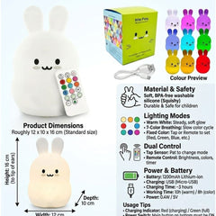 Nite Pets Penguin LED Night Light - 9 Color Changing Silicone Lamp