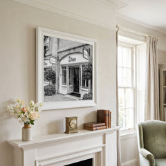Dior Fashion White Step Frame 70x70cm Luxury Wall Art Home Decor Style