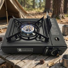 Marksman Portable Gas Stove with Carry Case - Ideal for Camping & BBQ