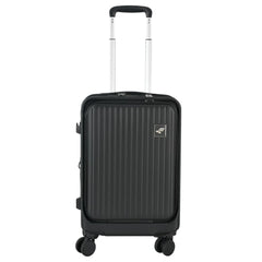 Black Charging Cabin Case - Hardshell Carry On Suitcase with USB Port