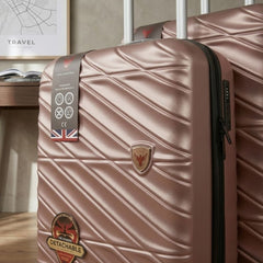 Rose Gold 4-Piece ABS Luggage Set - TSA Lock & 360° Spinner Wheels