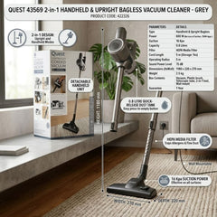 2-in-1 Lightweight Cordless Stick & Handheld Vacuum Cleaner