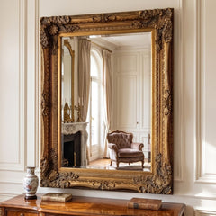 Vintage Antique Gold Wall Mirror 60x90cm Ornate Baroque Chic Frame