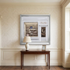 Dior Maison Boutique Silver Step Frame 70x70cm Luxury Wall Art Decor