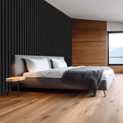 60cm x 240cm Dark Grey Fluted Wall Panel - Home Luxe Interior
