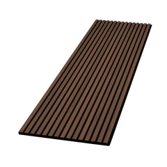 60cm x 240cm Dark Walnut Fluted Wall Panel - Home Luxe Interior