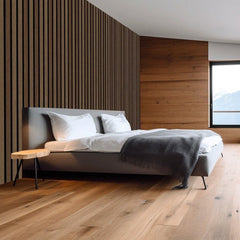 60cm x 240cm Light Walnut Fluted Wall Panel - Home Luxe Interior