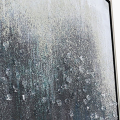 62.5x62.5 Framed Abstract Canvas Blue Navy